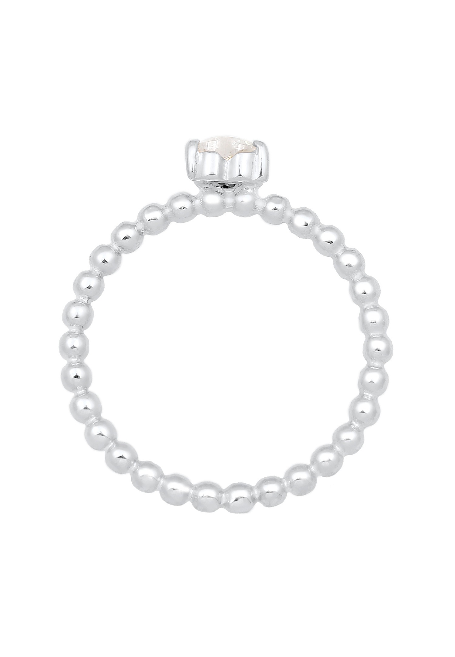 Elli Fiançailles Zircone Bague Femme - (925/1000) Argent
