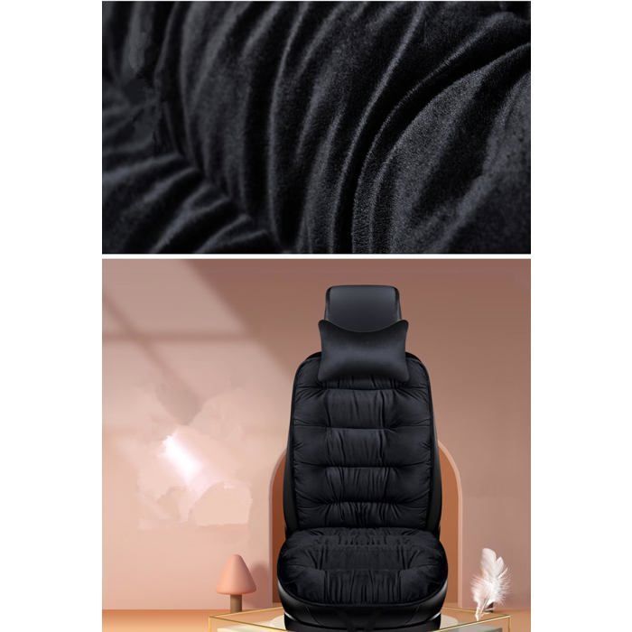 Funda para asiento de coche - PZCC - Funda cálida - Tejido de terciopelo suave - Universal - 1 funda delantera