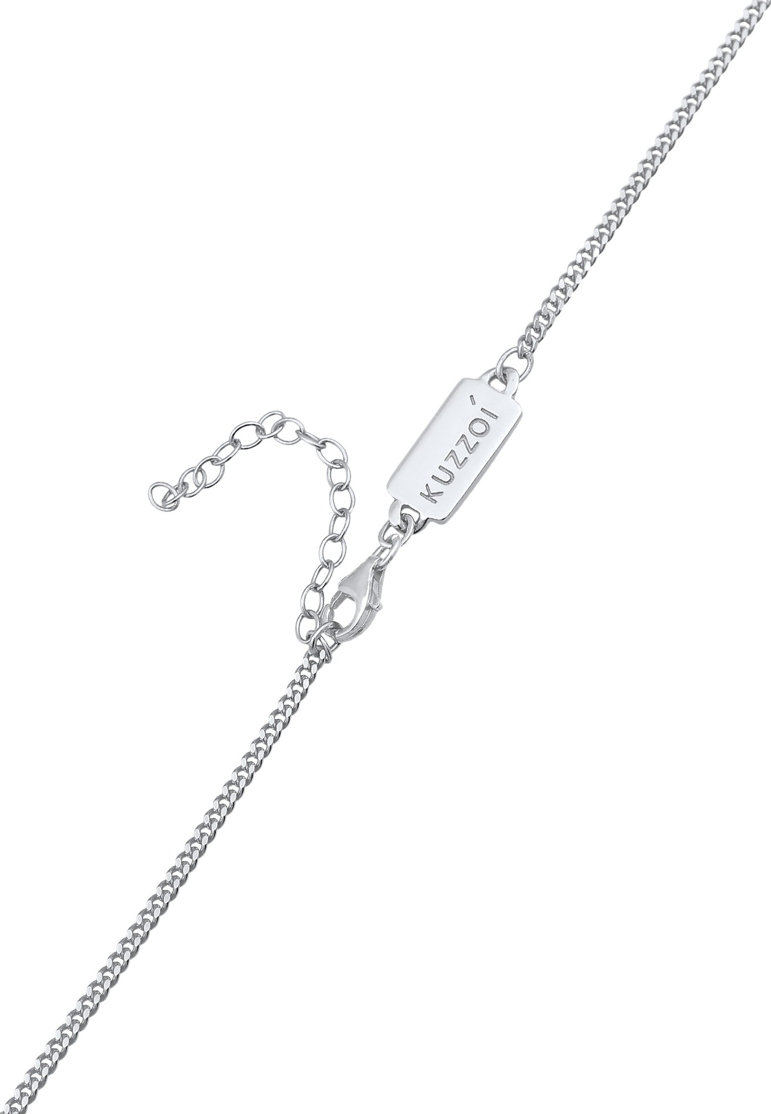 KUZZOI Chaîne pour hommes Basic Fine Minimal en argent sterling 925 plaqué or