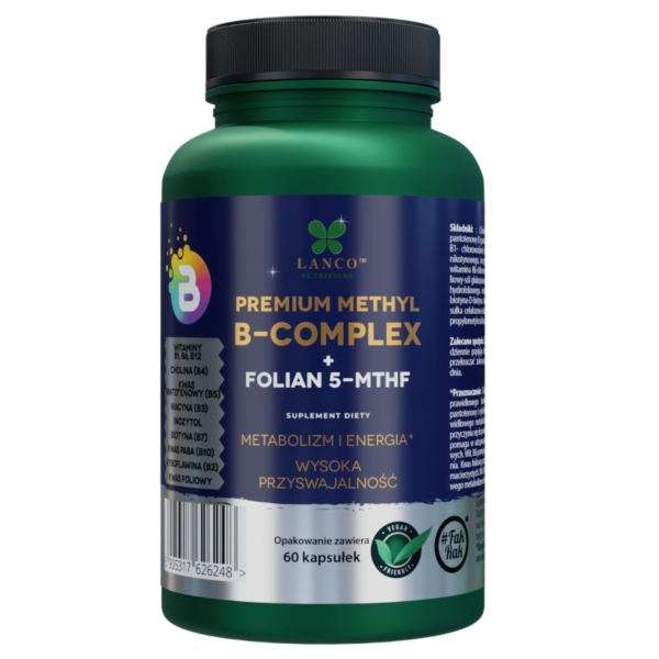 Lanco Nutritions B kompleks Premium + folna kislina 5-MTHF
