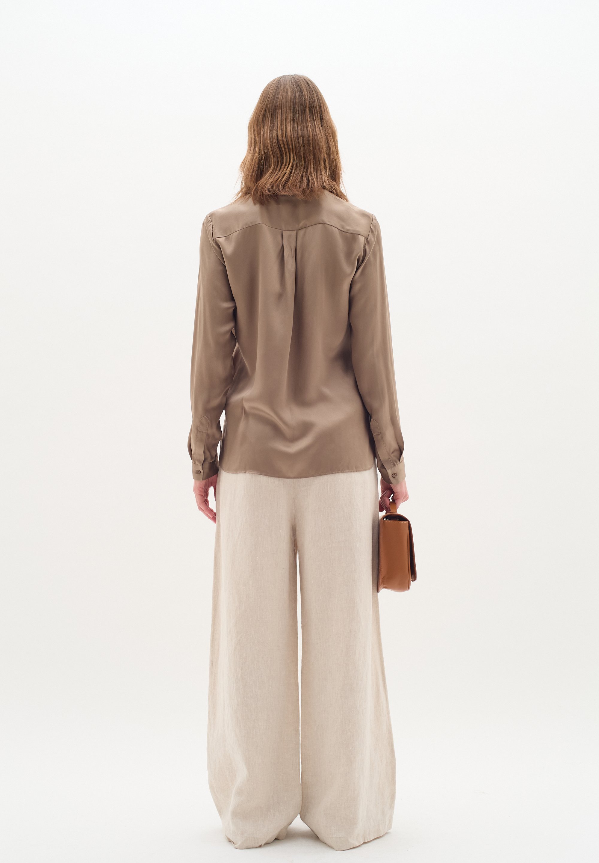 InWear LEONORE PREMIUM - Camicetta con bottoni - color tortora deserto