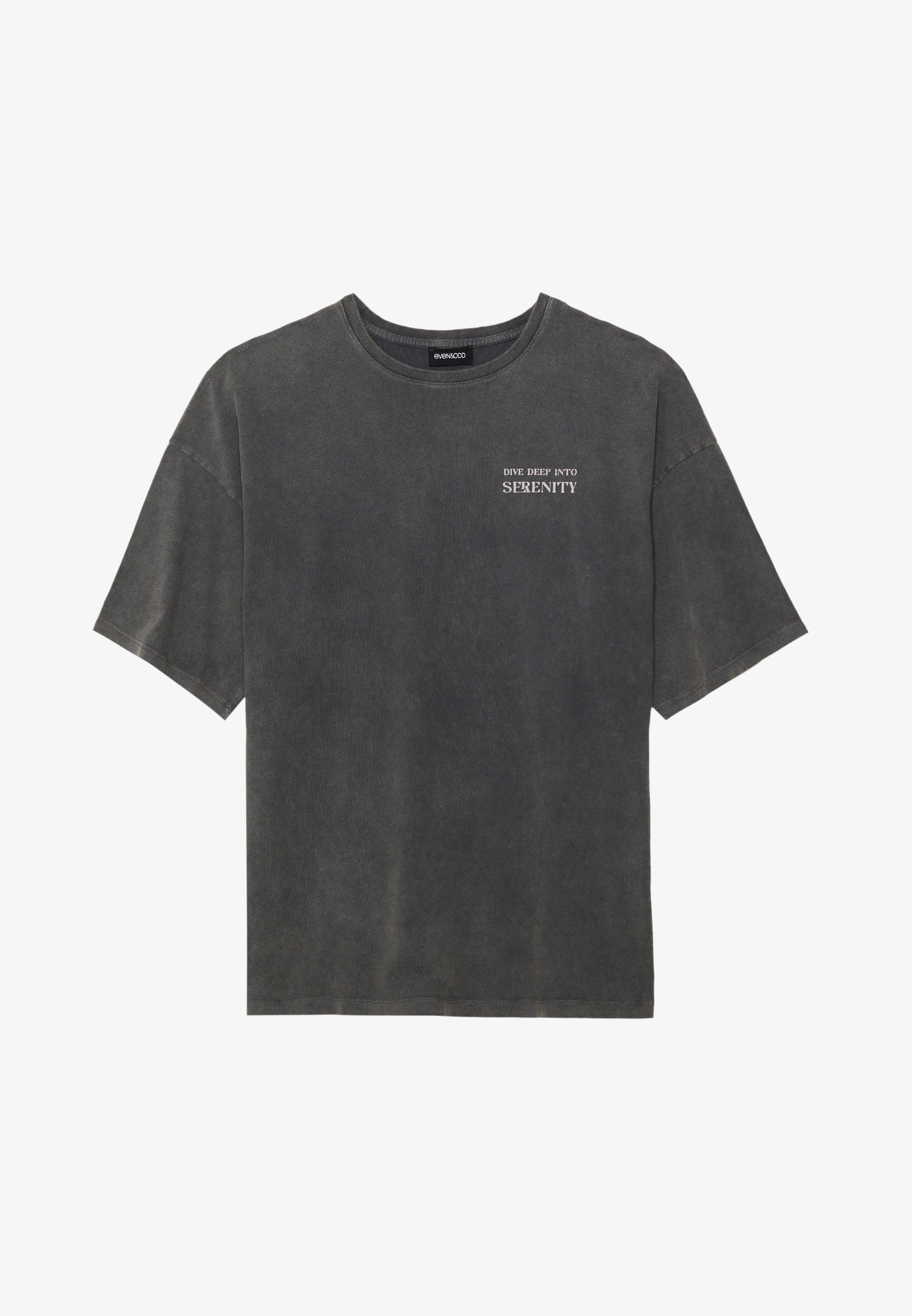 Even&Odd Print T-shirt - antraciet