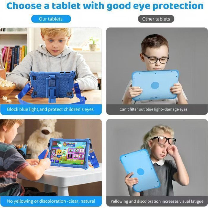 Tablet Android 13 de 8 polegadas para crianças, 6 GB de RAM, 128 GB de ROM, Wi-Fi 5G, Controle Parental, Certificado pela Google Play Store