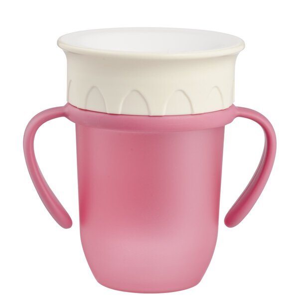 Kruidvat 6+M 360° puodelis su apsauga nuo pratekėjimo<br>raudona, balta, 210 ml