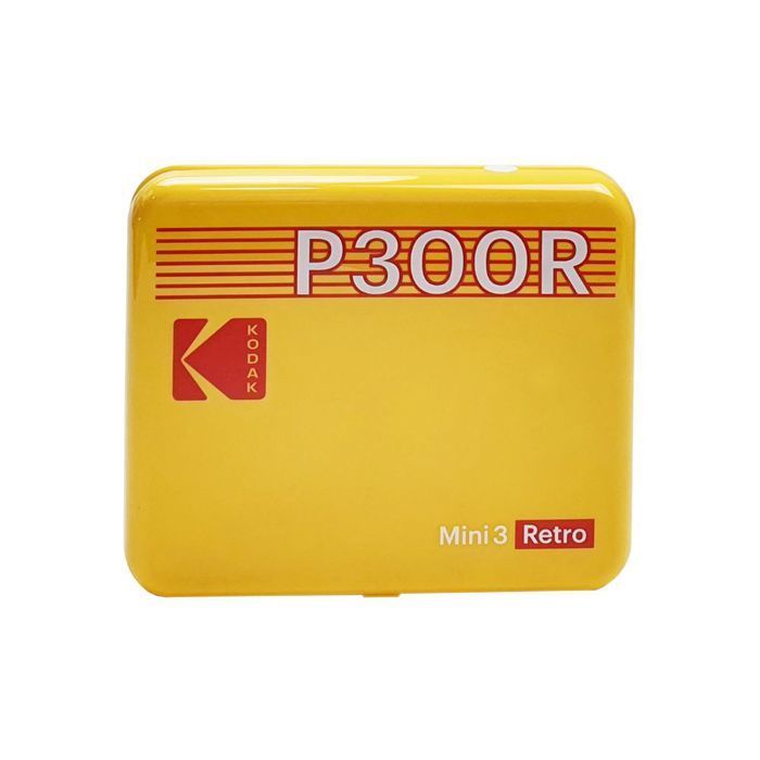 KODAK Mini Retro 2 P300 - Mini Bluetooth Printer - 7.6x7.6 cm Square Photo - 8 Included - 4-Pass Thermal Sublimation - Yellow