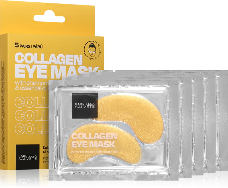 Máscara para Olhos Gabriella Salvete com Colágeno e Ouro para combater o inchaço e as olheiras com colágeno.