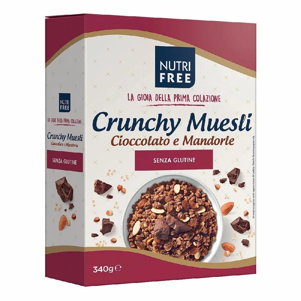 NUTRIFREE Nutrifree crunchy mix chocolade en amandelen 340 g
