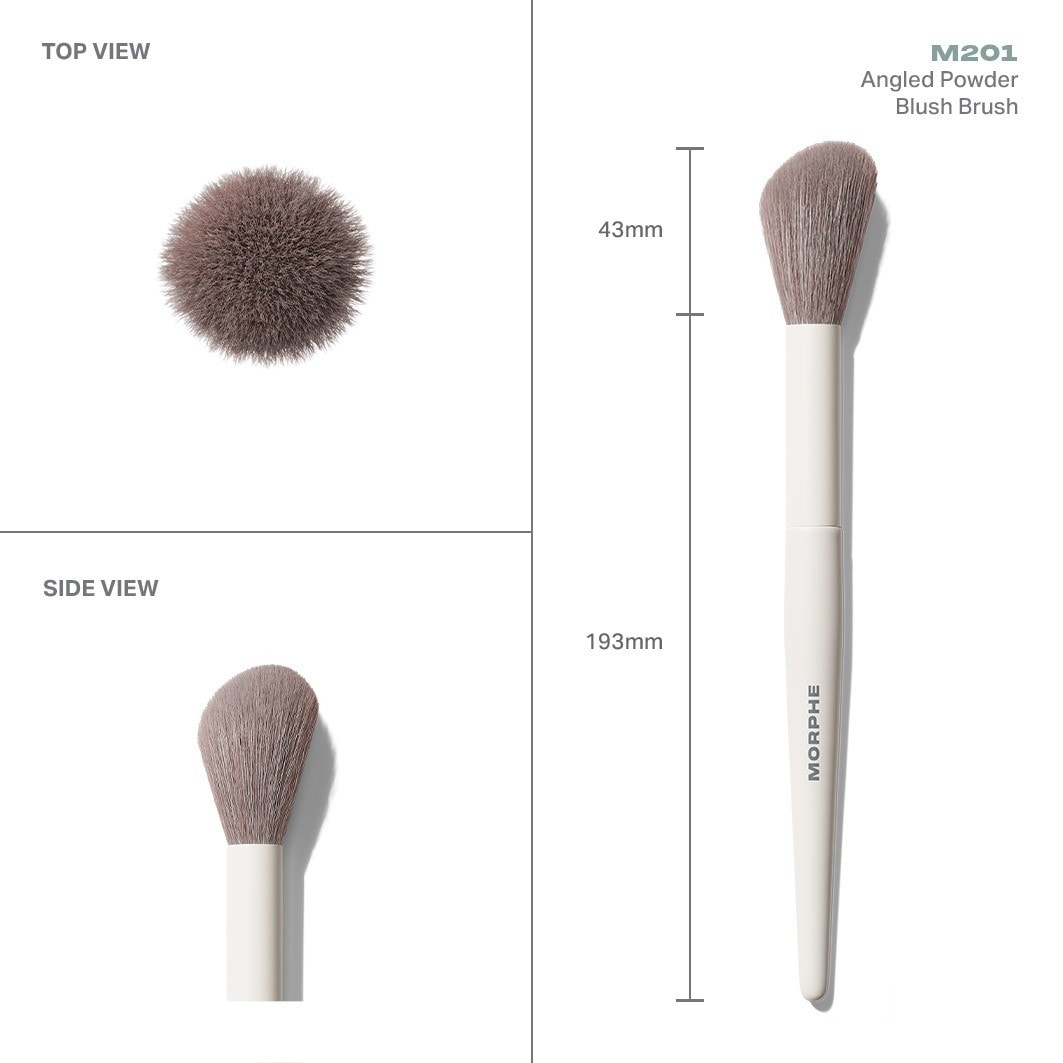 Morphe Rougepinsel M201, abgeschrägter Puderrougepinsel – 1 Stück