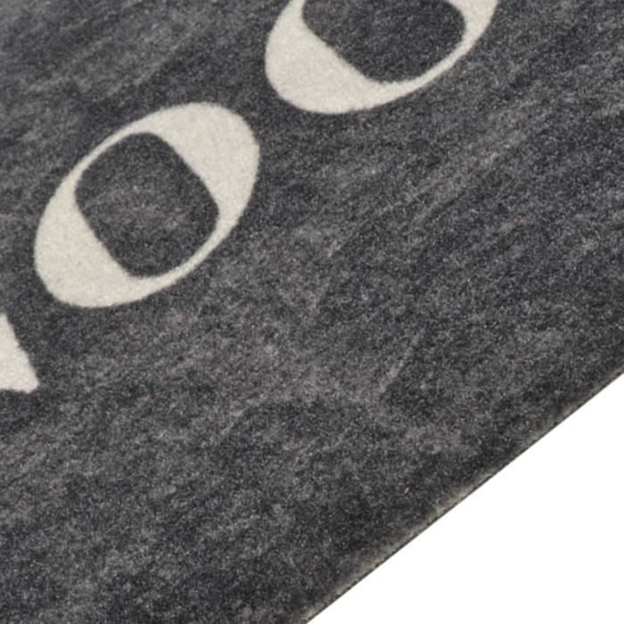 Alfombrilla de cocina lavable vidaXL, estampado de cocina negro, 60x180 cm, 136550