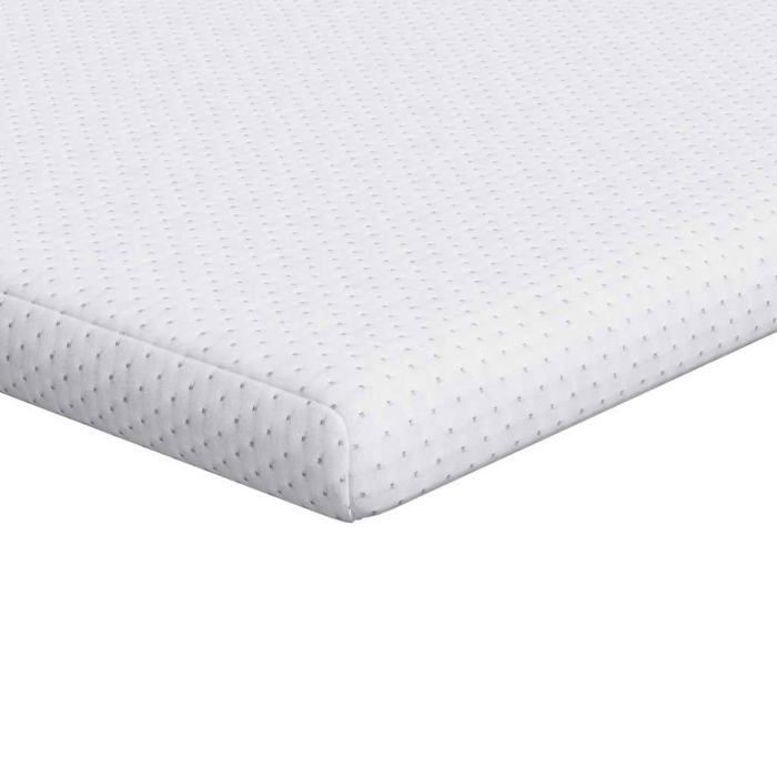 Cubrecolchón de espuma - vidaXL - 140x200x6 cm - Blanco - Tejido jacquard - Espuma viscoelástica - Fácil de cuidar