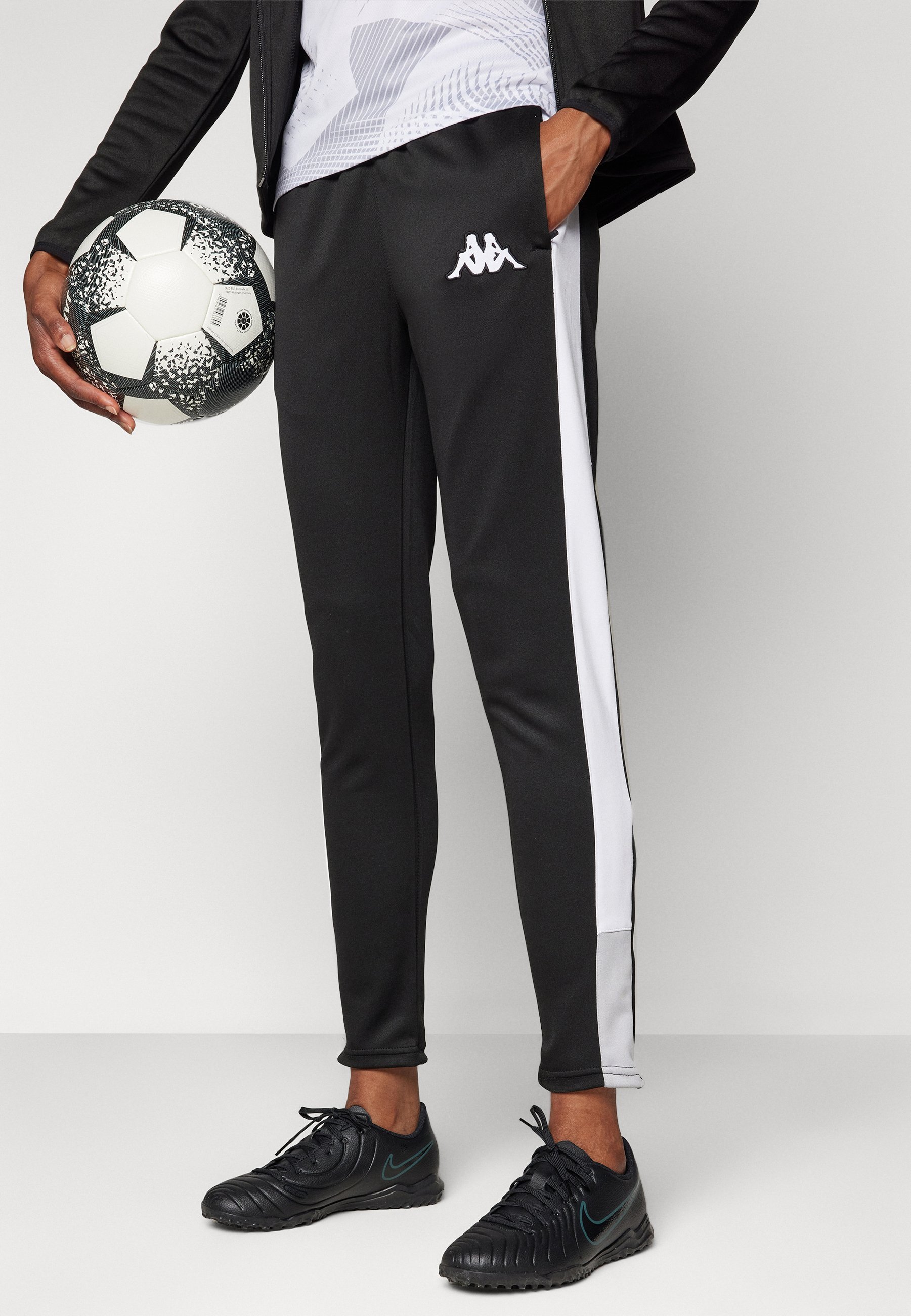 Kappa ELETRA EVO - Pantaloni della tuta - nero/bianco