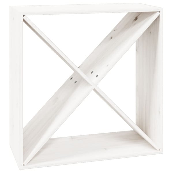 Szafka na wino Biały 62 x 25 x 62 cm Drewno sosnowe z 4 otworami vidaXL