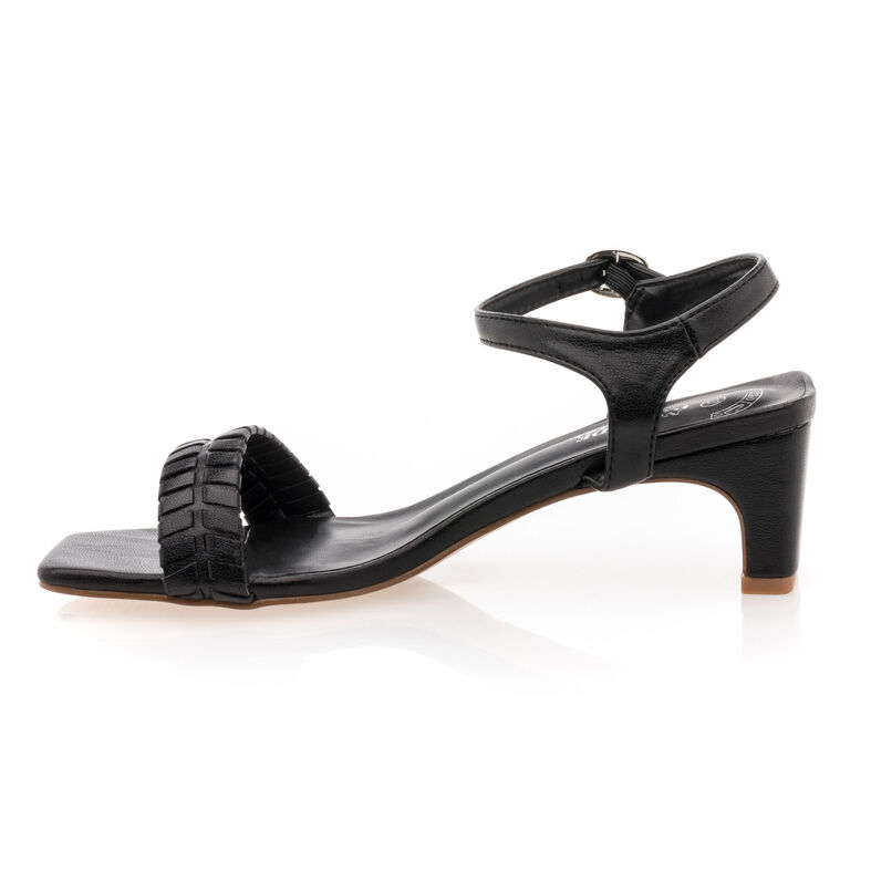 Svarte sandaler / sko med åpen tå til dame