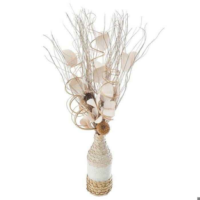 Künstliches Blumenarrangement in einer Weidenvase, 50 cm hoch – Atmosphera, Spezialisten für Inneneinrichtung