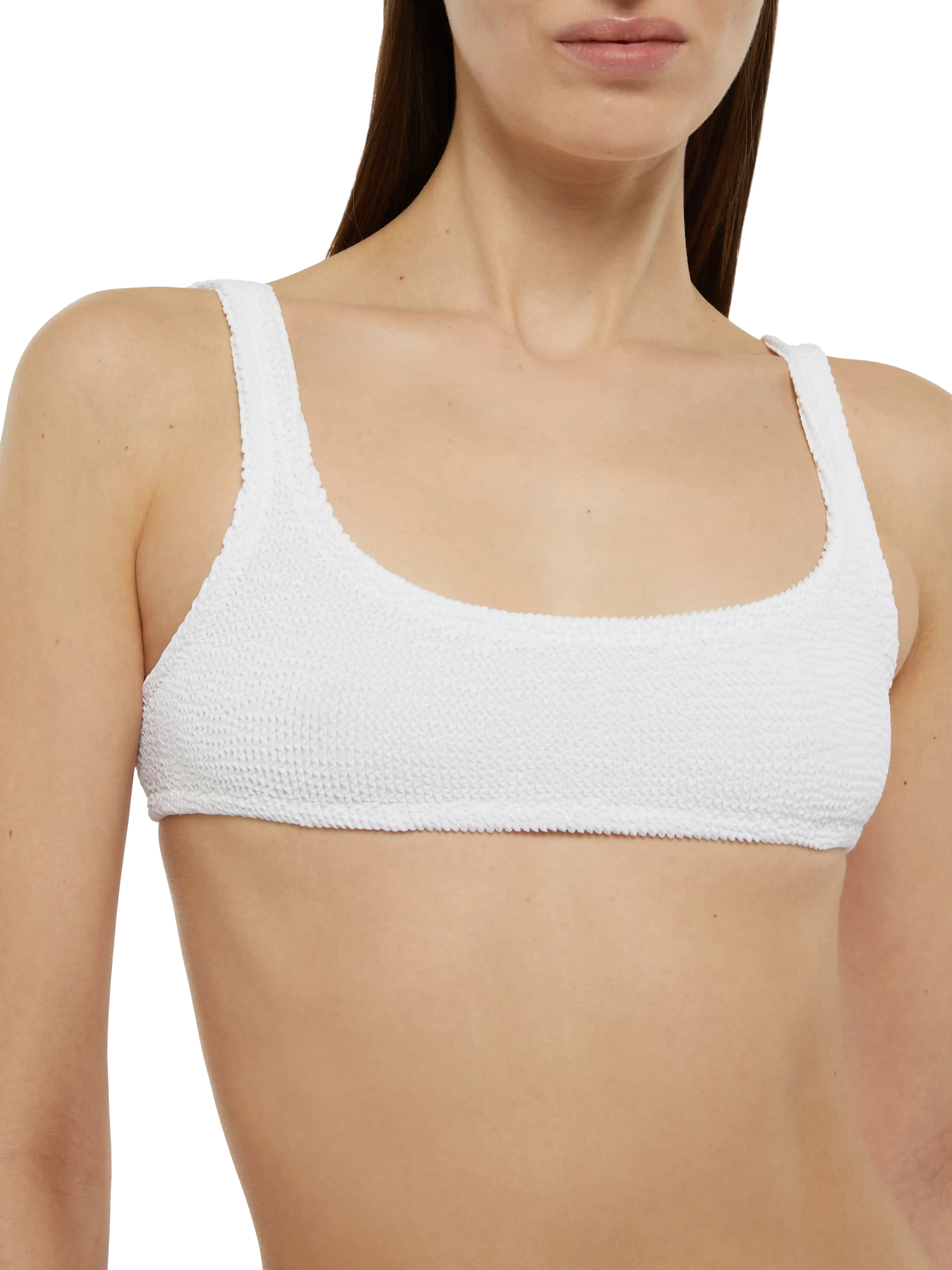 Bikini classico crinkle bianco Naima Naomi coon top a bralette e slip