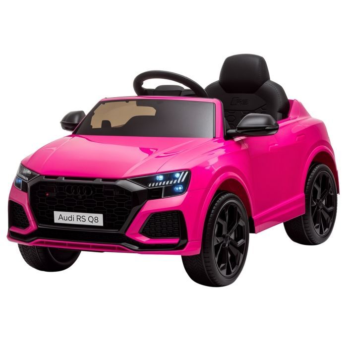 Voiture électrique enfants - HOMCOM - sous licence Audi RS Q8 - avec télécommande, Bluetooth, pour enfants de 3-5 ans - rose