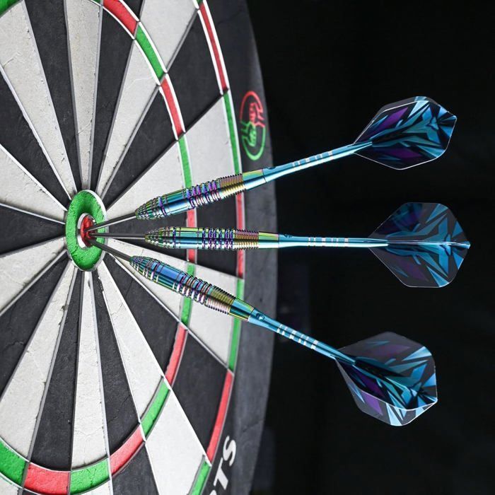 Professional Soft Tip Darts, Purple, 24g, 165mm, Aluminum, 3 Pieces with Carrying Case, for Target