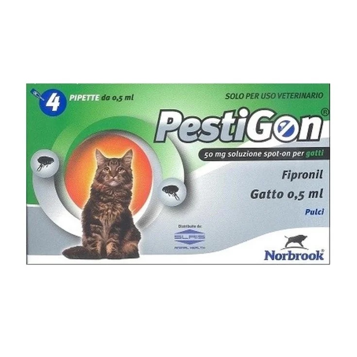 Pestigon Antiparasitaire 4 pipettes pour chats 210 kg
