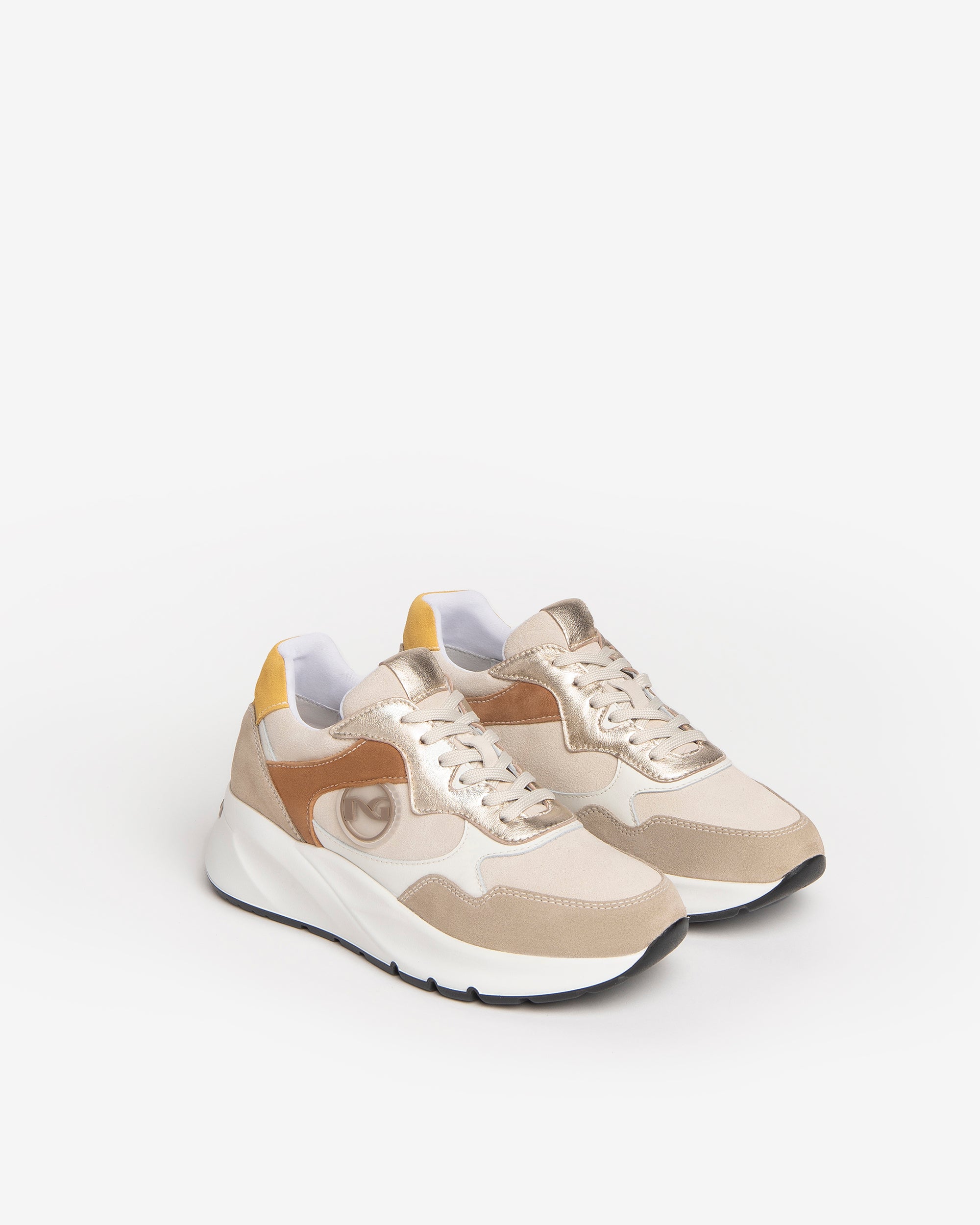  Baskets en cuir et daim pour femmes