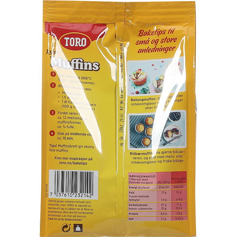 Muffins Toro Light 331 g Toro