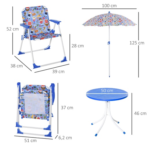 Set de mobilier de exterior Outsunny pentru copii