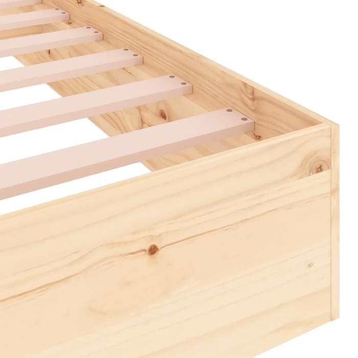 Marrón 200 x 200 cm - Cama de madera - Carga máxima 150 kg - Estructura de cama - Colchón no incluido - Madera maciza 200x200 cm 005_223055