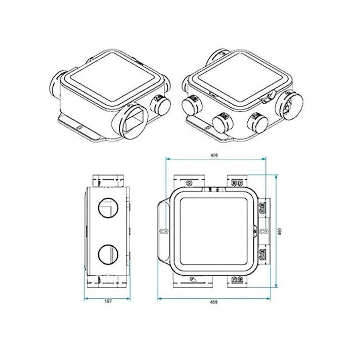 Kit Easyhome Auto Compact Single Flow Vmc + Griglie di ventilazione Bip - Aldes