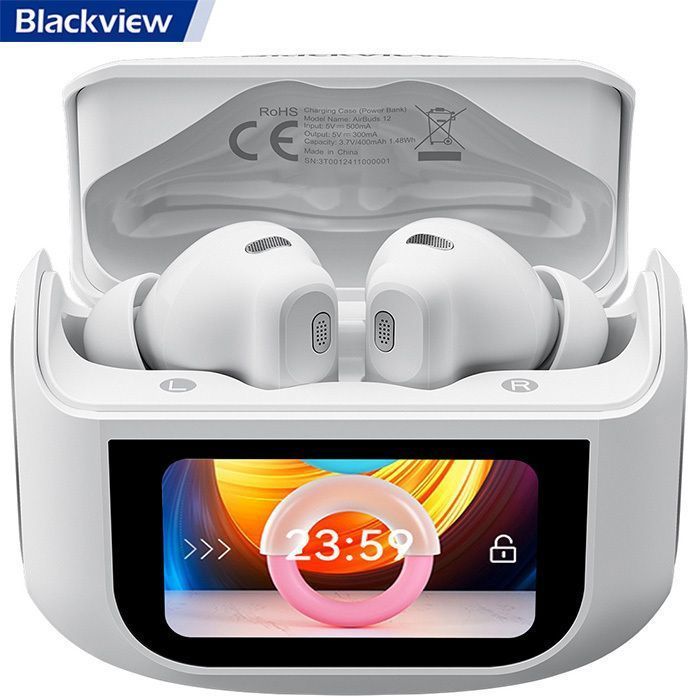 Blackview AirBuds 12 - True Wireless Earbuds BT 5.4 ANC/ENC IPX7 28h White