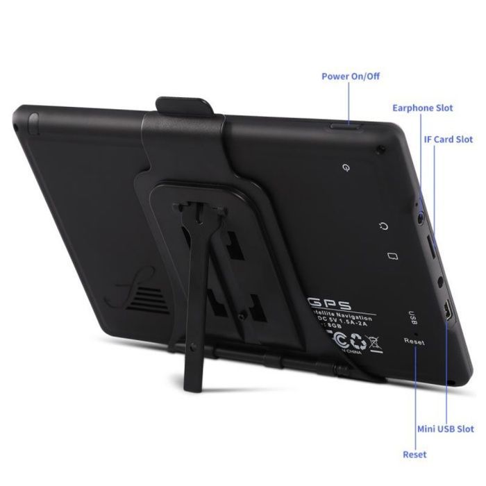 GPS para coche con pantalla táctil de 7 pulgadas, guía por voz, semáforos y soporte de adsorción, para coches, camiones y vehículos pesados.