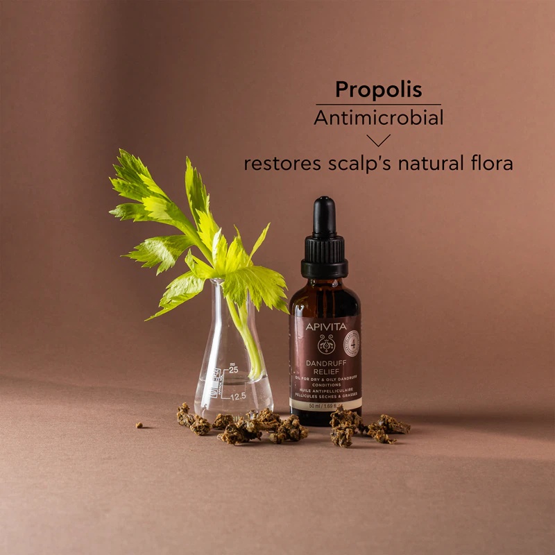 Apivita Dandruff Relief Oil galvas ādas kopšanas līdzeklis pret taukainām blaugznām
