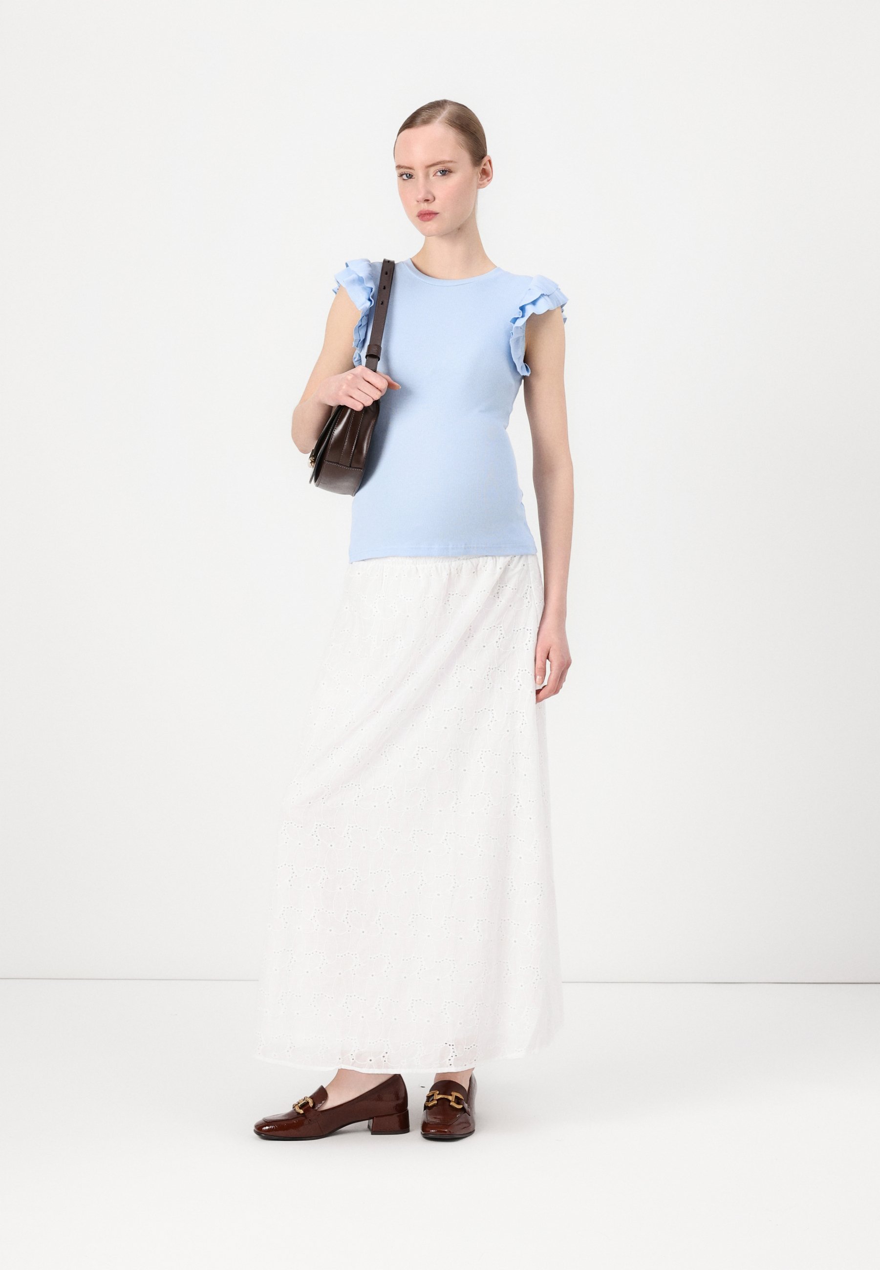 Even&Odd Basic T-shirt voor zwangere vrouwen - lichtblauw