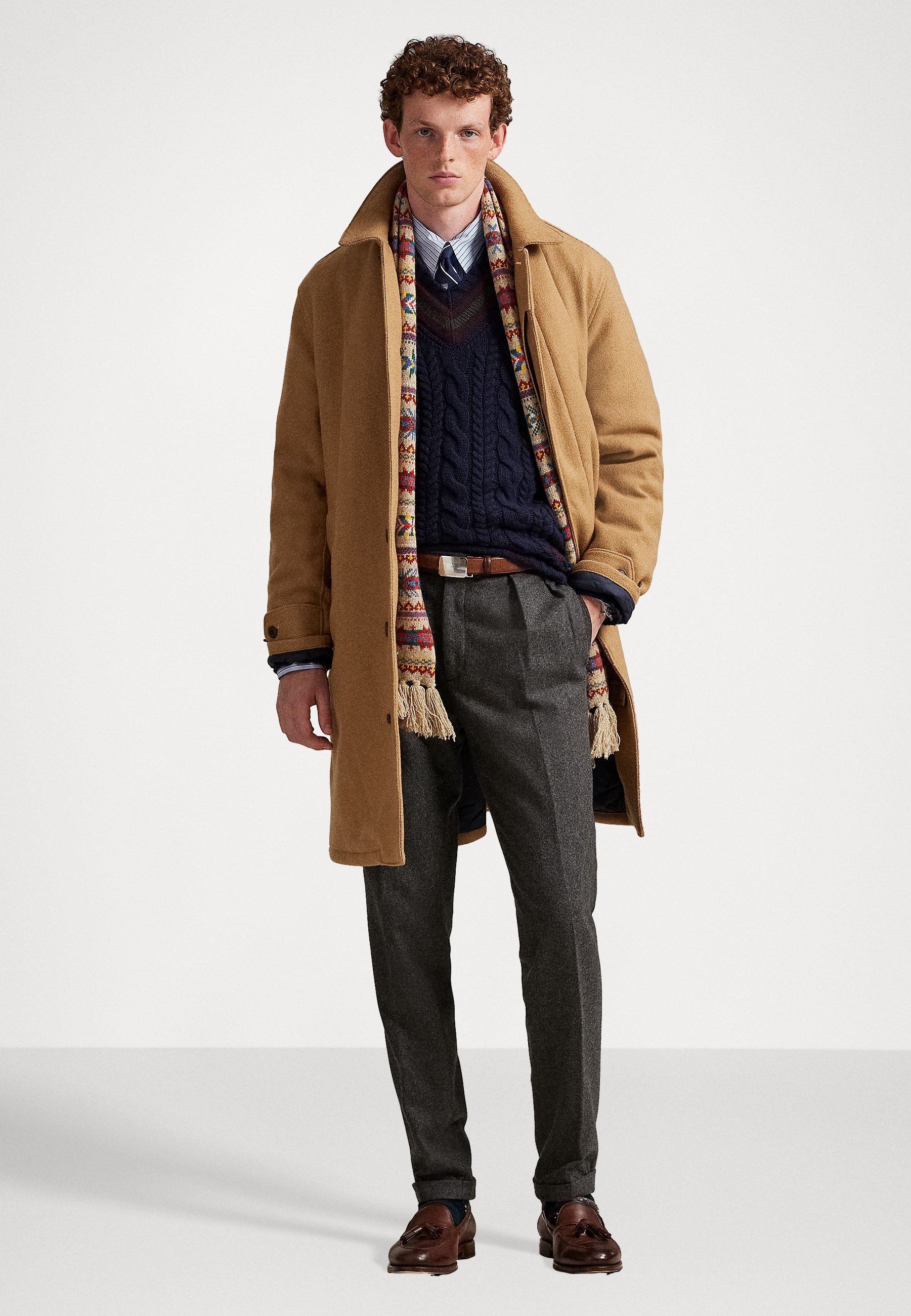 Polo Ralph Lauren THE LANGDON WALKING MAT - Manteau classique en laine - crème café