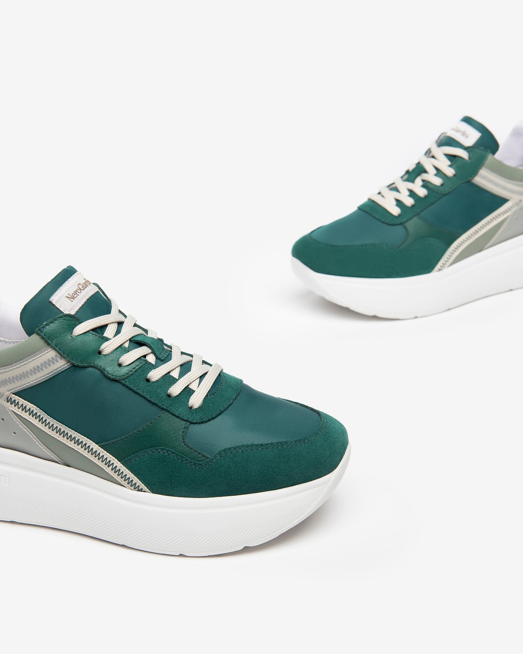  Damen-Sneaker aus Wildleder, Leder und Canvas