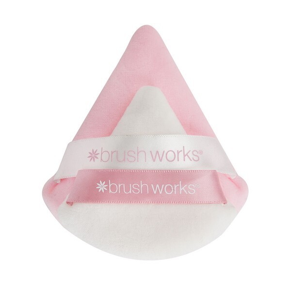 Brushworks trekantet pudderpuff duo