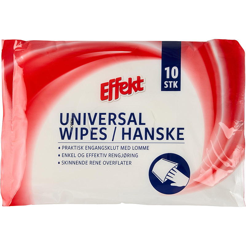 Effect Cleaning handschoendoekjes, 10 stuks.