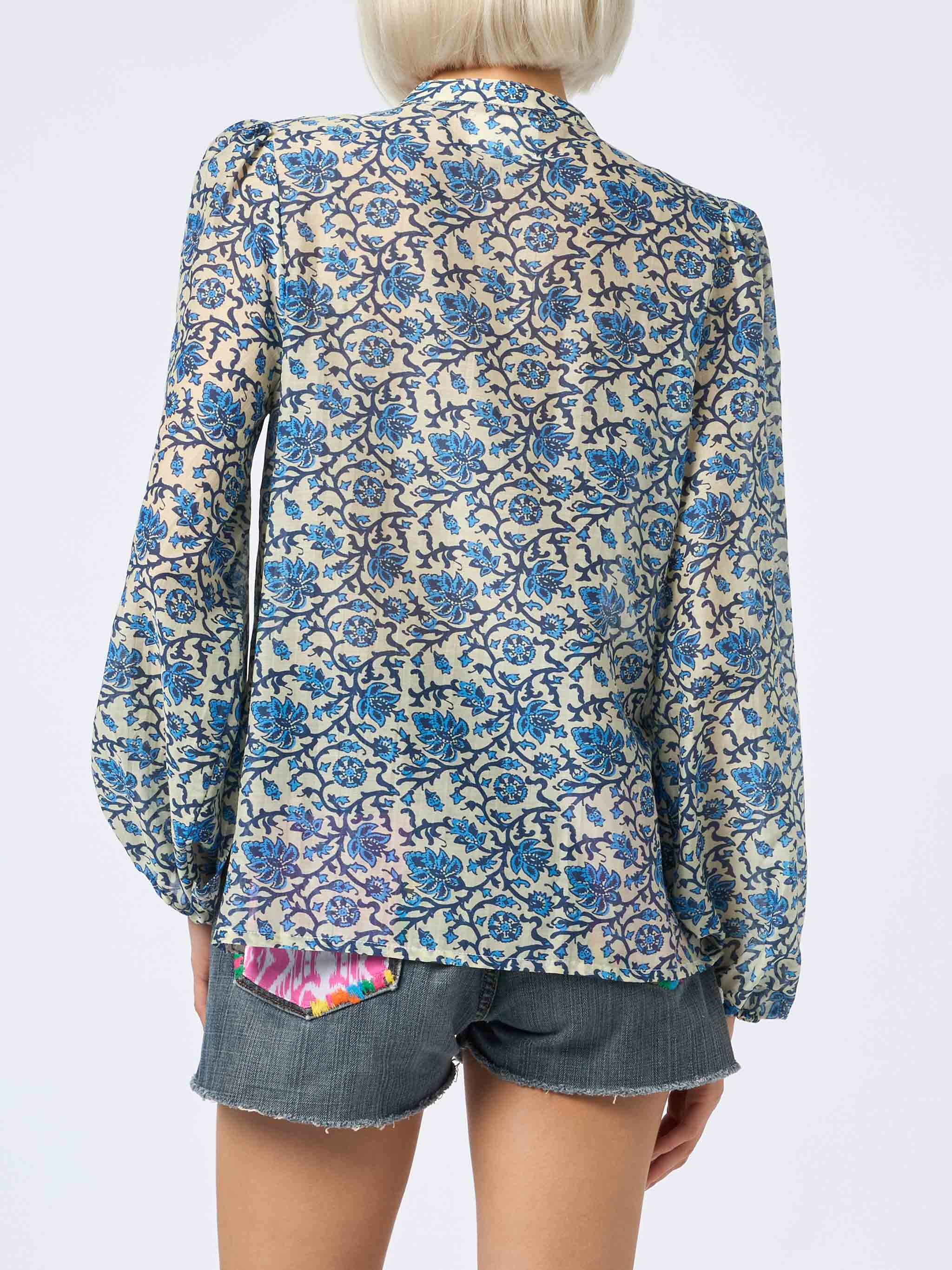 Blusa de voile de seda para mujer de Harper