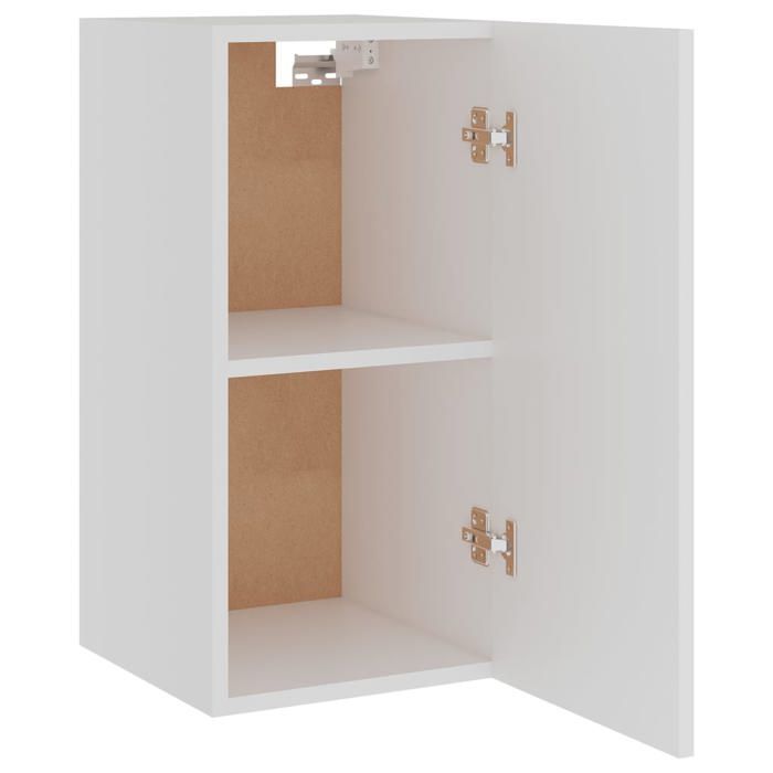 vidaXL Armoire murale Lyon, 29,5x31x60 cm, Bois reconstitué, Blanc, Meuble suspendu, Rangement salle de bain & cuisine, 801244