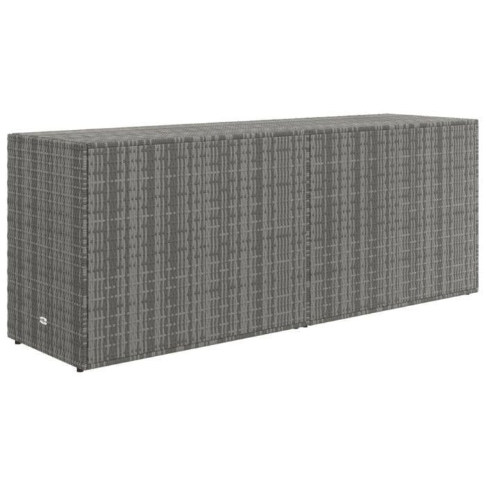 vidaXL Armario de almacenamiento para jardín Gris 198x55,5x80 cm Resina tejida, Caseta de jardín, Caja de almacenamiento para jardín, 319871