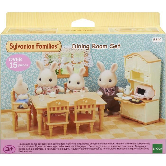 Statuette in miniatura - SYLVANIAN FAMILIES - La sala da pranzo - Set completo per arredare una sala da pranzo