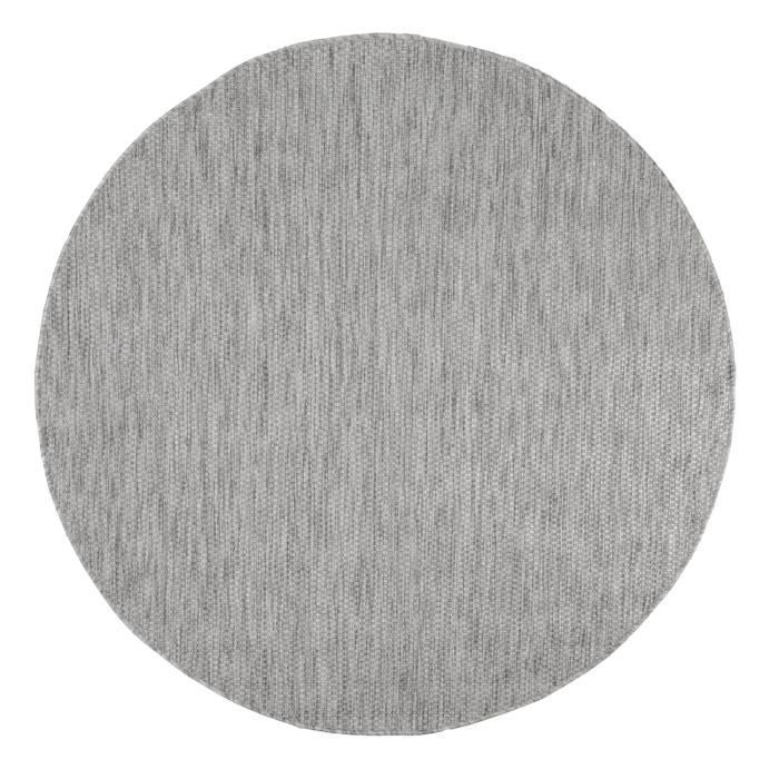 Alfombra de exterior - PACO HOME - Gris liso con estampado moteado - 160x220 cm