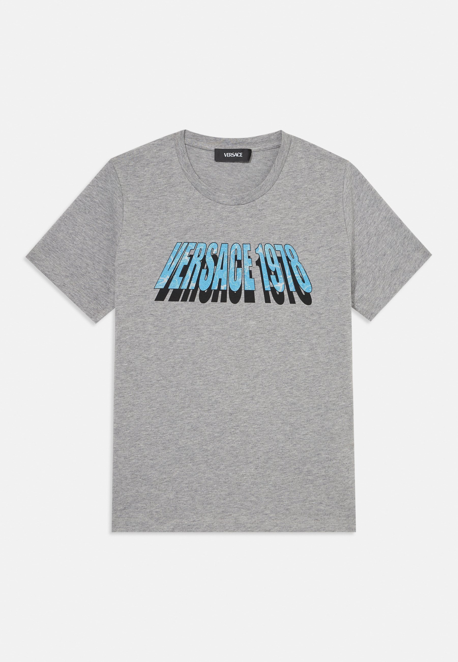 POOL PRINT UNISEX - Printtipaita - grey/powder blue/neroVersace