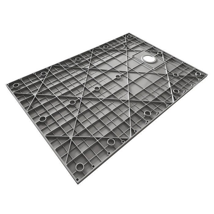 Receveur de douche extra plat en SMC effet pierre gris - LANERI - 70x160 cm