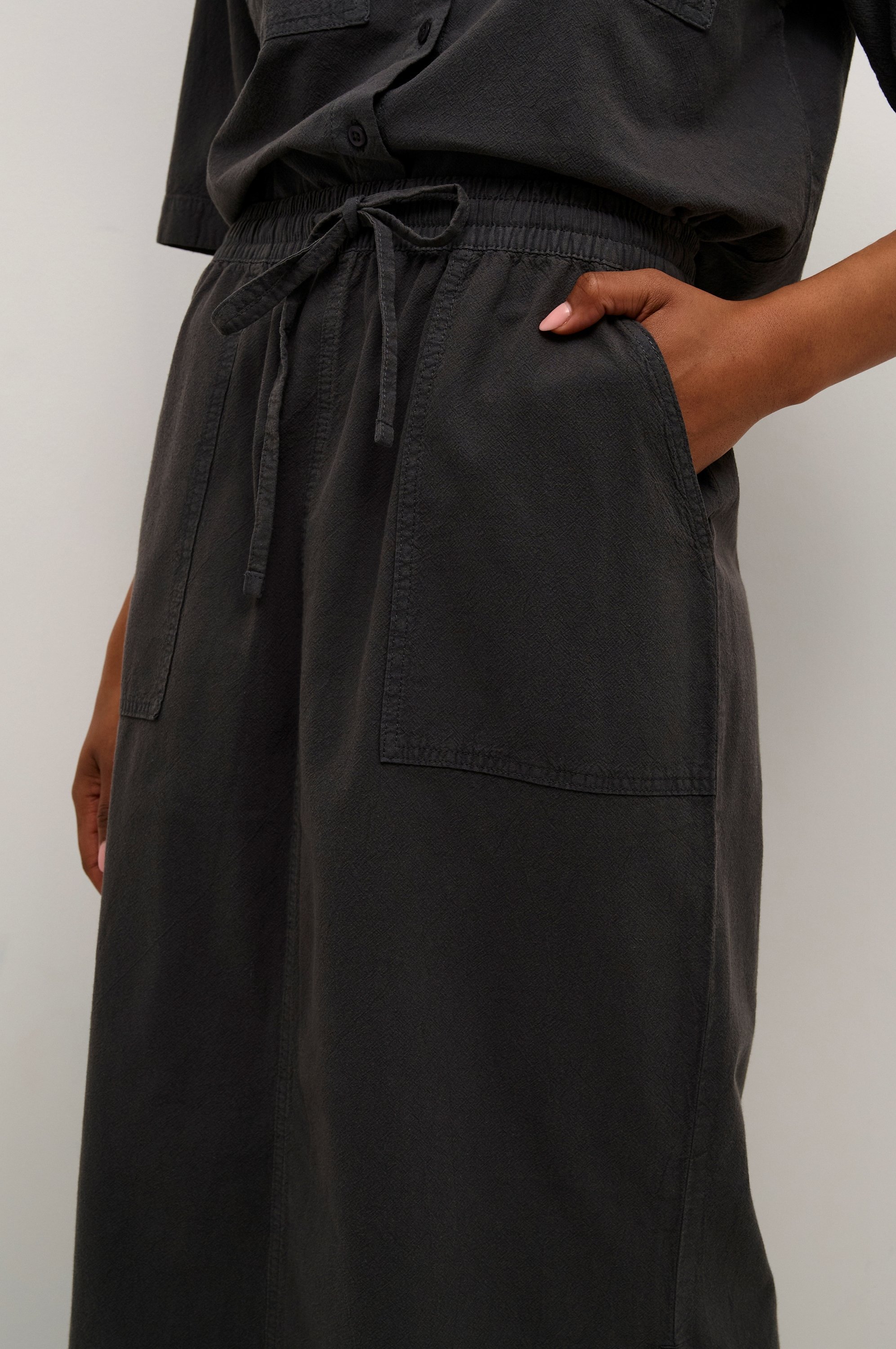 Kaffe KANAYA LIAH - Gonna lunga - nero ostrica