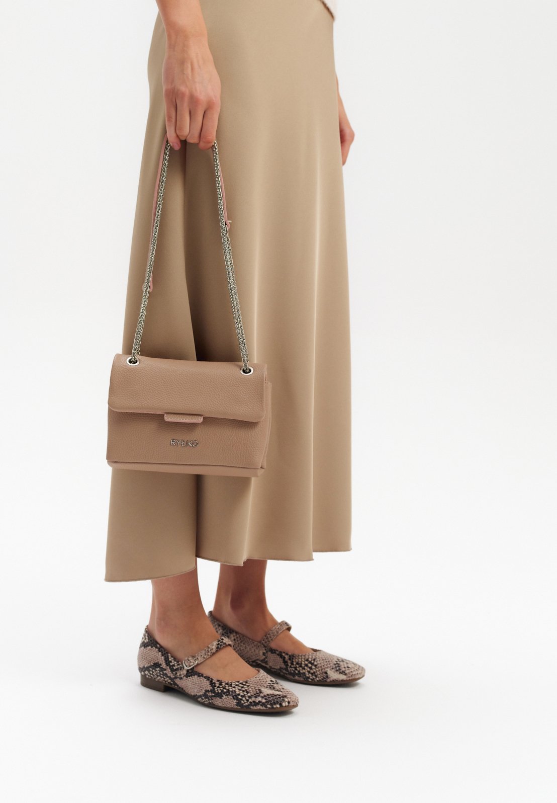 RYŁKO Ballerina's met enkelbandje - Beige