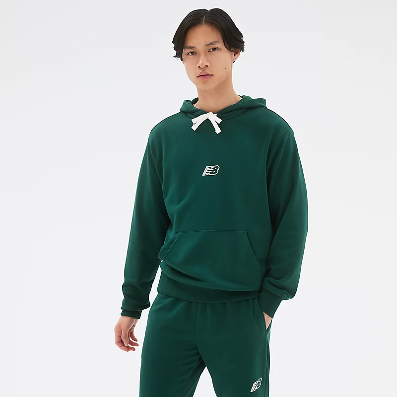 Bluza z kapturem Homme NB Essentials Fleece - NIGHTWATCH GREEN