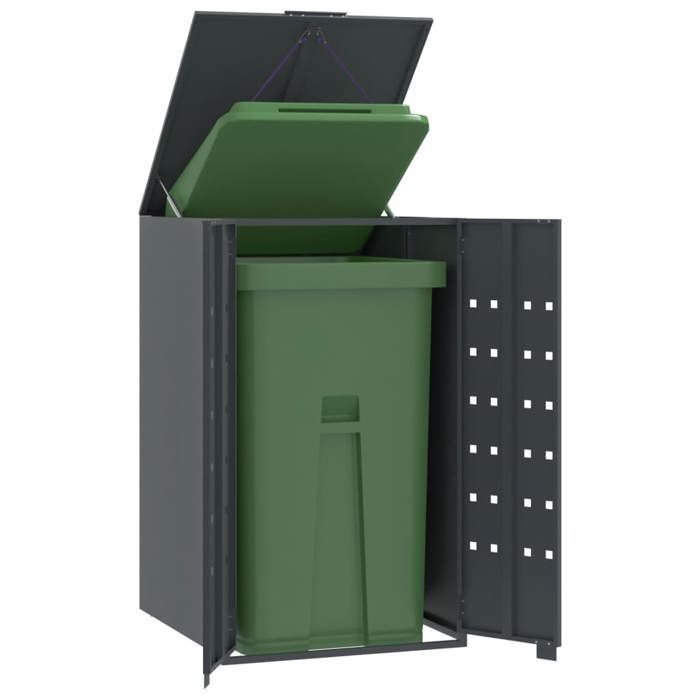Tapa para contenedor/unidad de almacenamiento con ruedas para contenedores - VIDAXL - para un solo contenedor, color antracita CC7770197