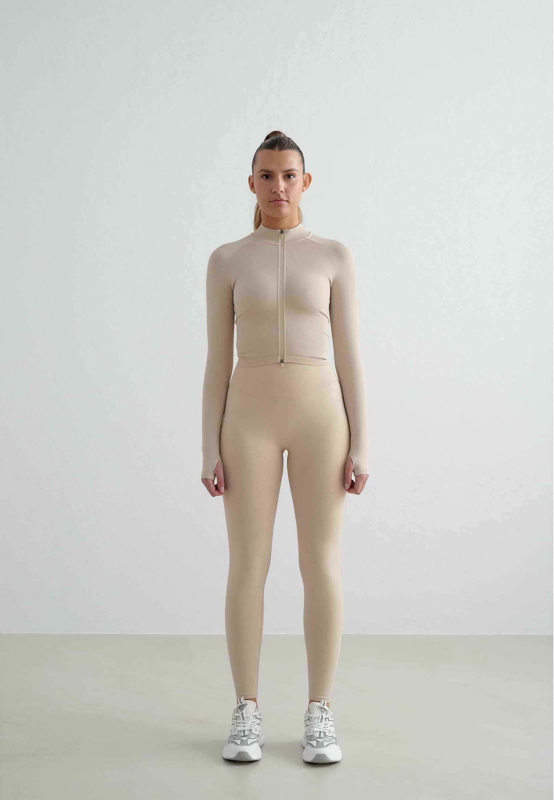 Felpa con zip aim'n® - beige