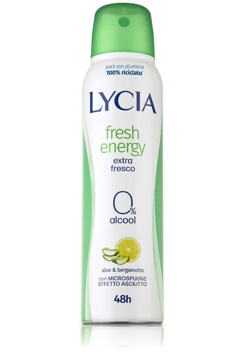 Spray Lycia Fresh Energy 150 ml 48h à l'aloe vera et à la bergamote