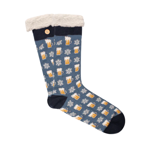 Cabaia Chaussettes Bières de Noel bleu