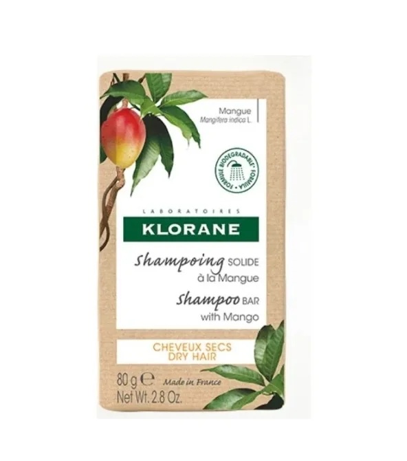 KLORANE Vaste Shampoo met Mango 80 g voor droog haar